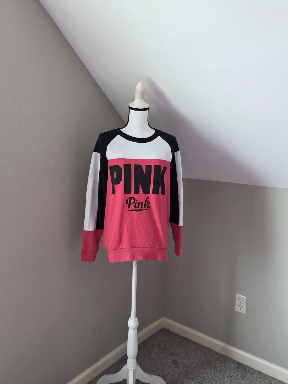 Pink Victoria's Secret Colorblock Sweatshirt